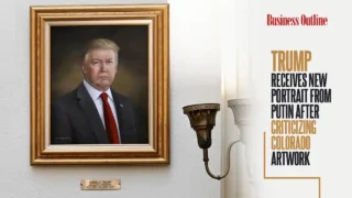 Trump Receives New Portrait from Putin After Criticizing Colorado Artwork copy